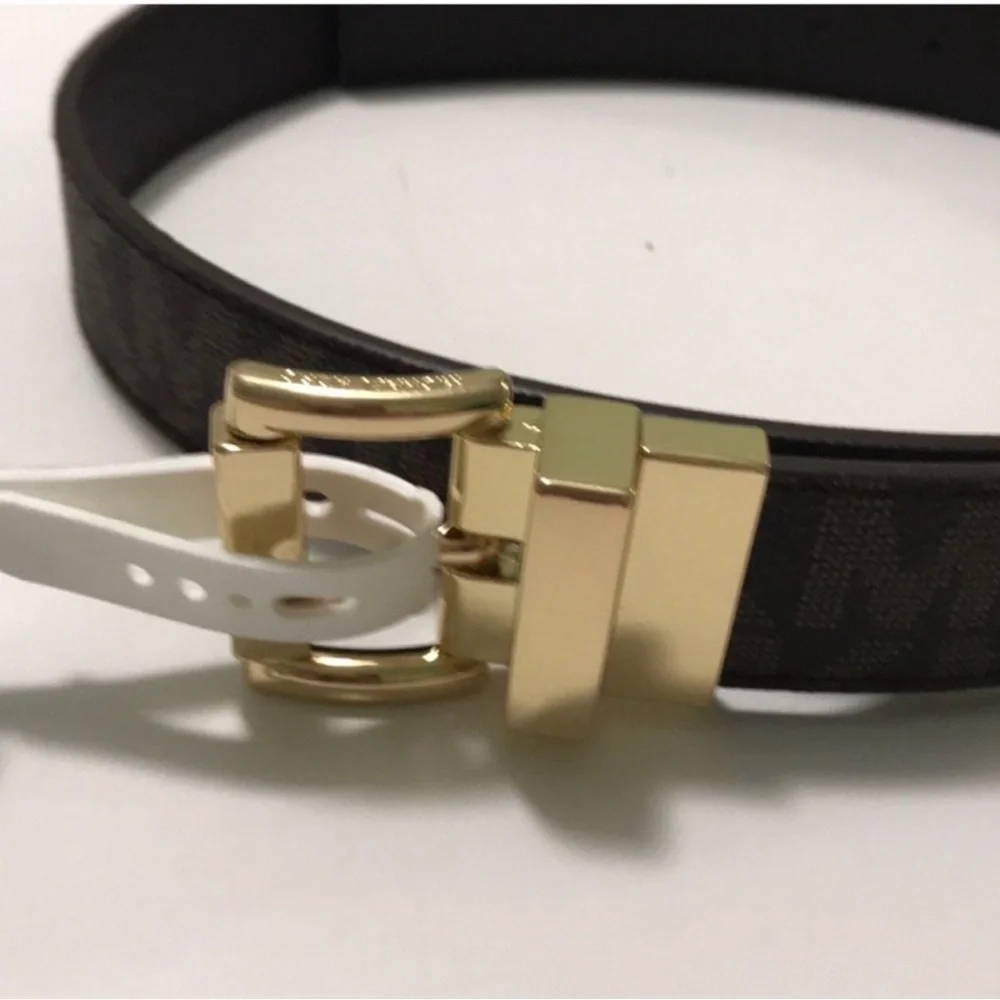 Michael Kors Reversible Leather Gold & Brown Belt. NWT